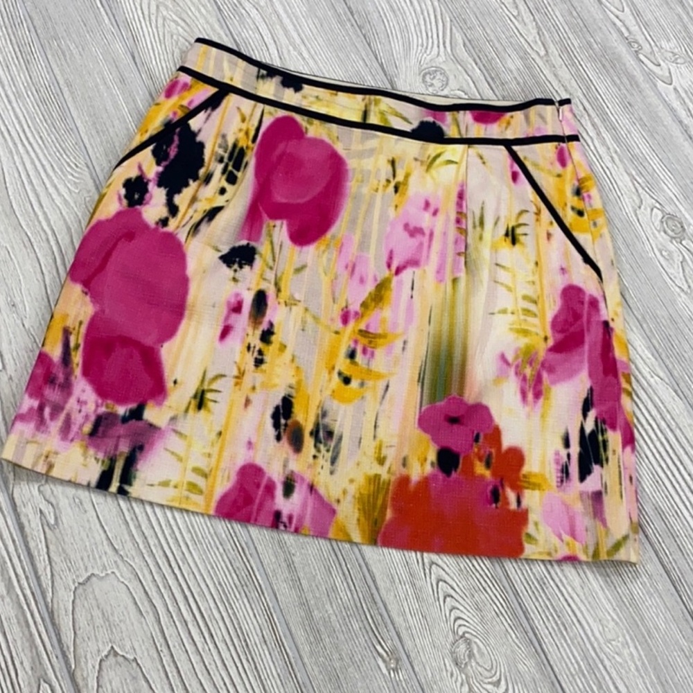 Tabitha Pink Watercolor Floral Skirt - sz 6